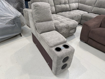 DFS Steller Bluetooth Speaker Storage Cup Holder Console Unit In Grey Mist