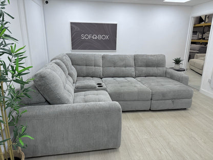 DFS Steller Corner Sofa In Mist Grey