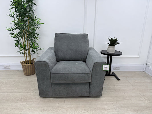 DFS Horace / Orka Power Recliner Chair In Graphite Fabric
