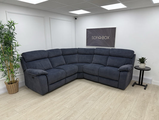 Furniture Village Moreno Power Recliner Corner Sofa In Dexter Shadow Fabric