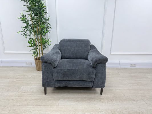 DFS Averie Power Recliner Armchair In Smoke Grey