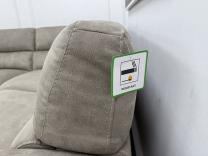 DFS San Mateo Power Recliner Corner Sofa In Arizona Stone Fabric