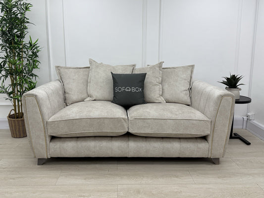 DFS Cherished Pillow Back 3 Seater Sofa In Cream Combination