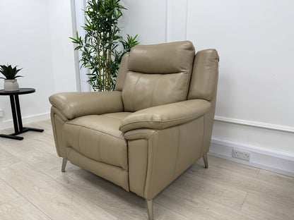 DFS Wren Power Recliner Armchair In Tan Leather