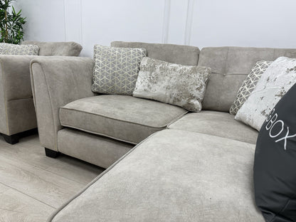 Furniture Village Mariah Corner Sofa & Armchair Set In Cream