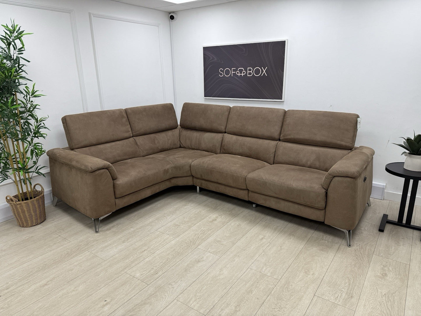 DFS Tahiti Power Recliner Corner Sofa In Arizona Tan Fabric