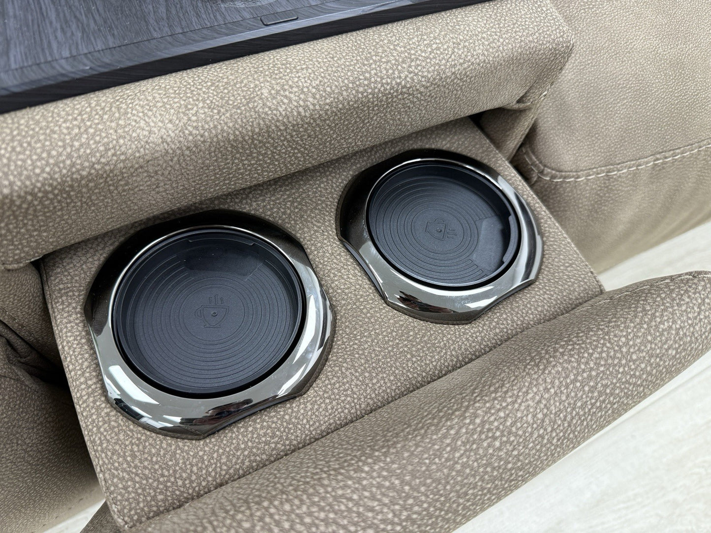 Furniture Village Nixon 2 Seater Power Recliner Sofa In Caramel Fabric