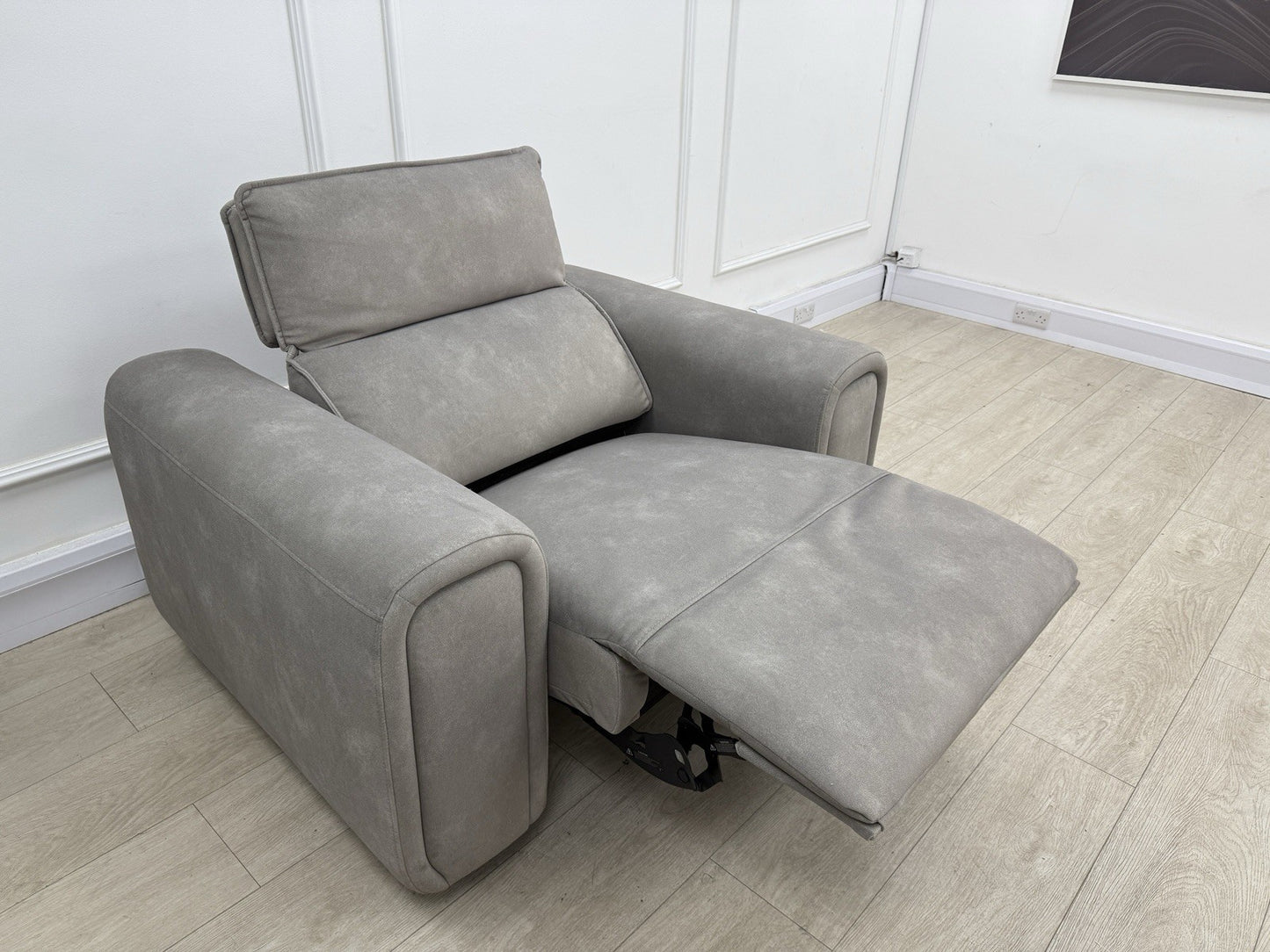 Sofology Premiere Power Recliner Love Seat In Lifestyle Flecked Mocha Fabric
