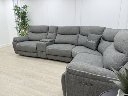 DFS Trek Power Recliner Corner Sofa In Charcoal