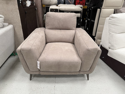 DFS San Mateo Power Recliner Chair In Stone Fabric