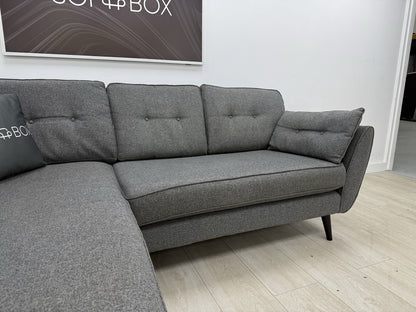 DFS Zinc French Connection Corner Sofa In Grey