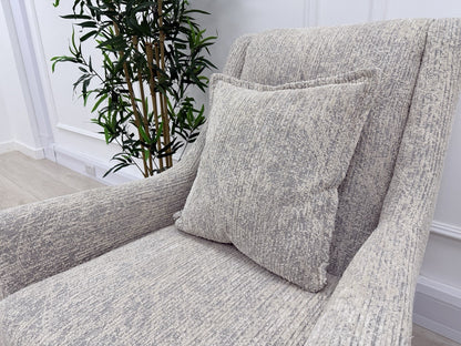 Sofology Bartello Fabric Accent Swivel Chair in Chunky Boucle Fabric