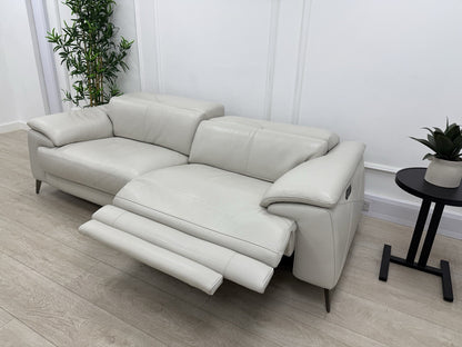DFS Caldo 3 Seater Power Recliner Sofa In Fossil Leather
