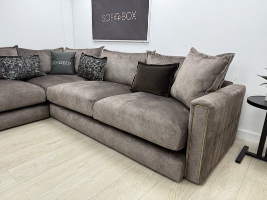 DFS Devine Corner Sofa In Chocolate