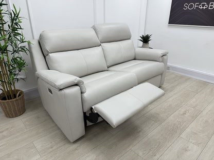 G Plan Thornbury 3 Seater Leather Power Recliner Sofa With Headrest & Lumbar
