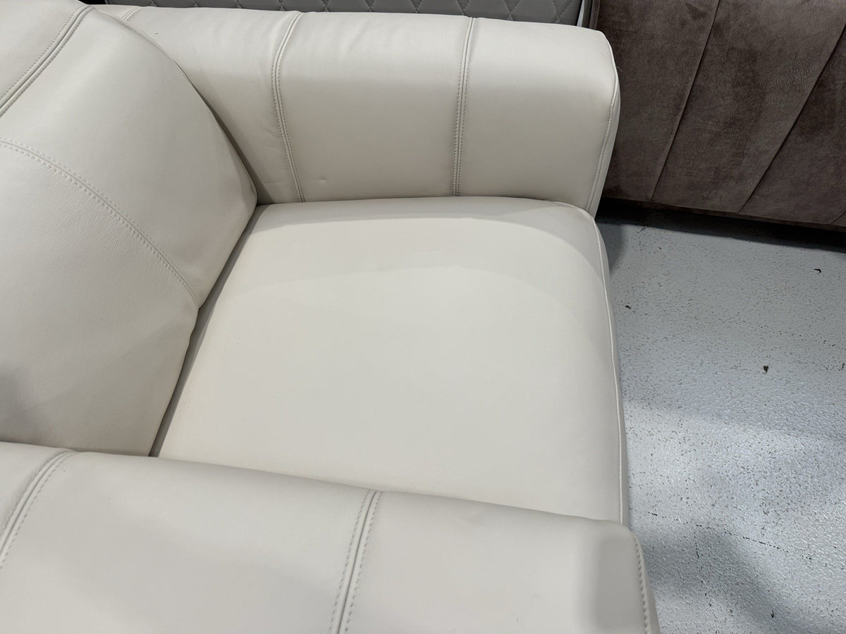 DFS Alivia Power Recliner Chair In Borelli Frost Leather