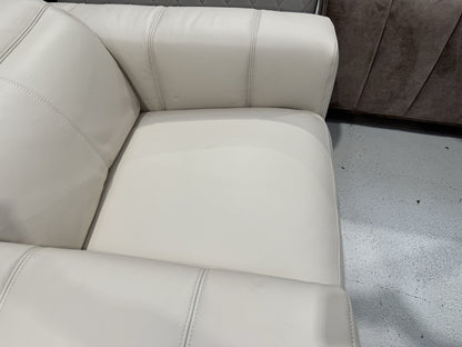 DFS Alivia Power Recliner Chair In Borelli Frost Leather