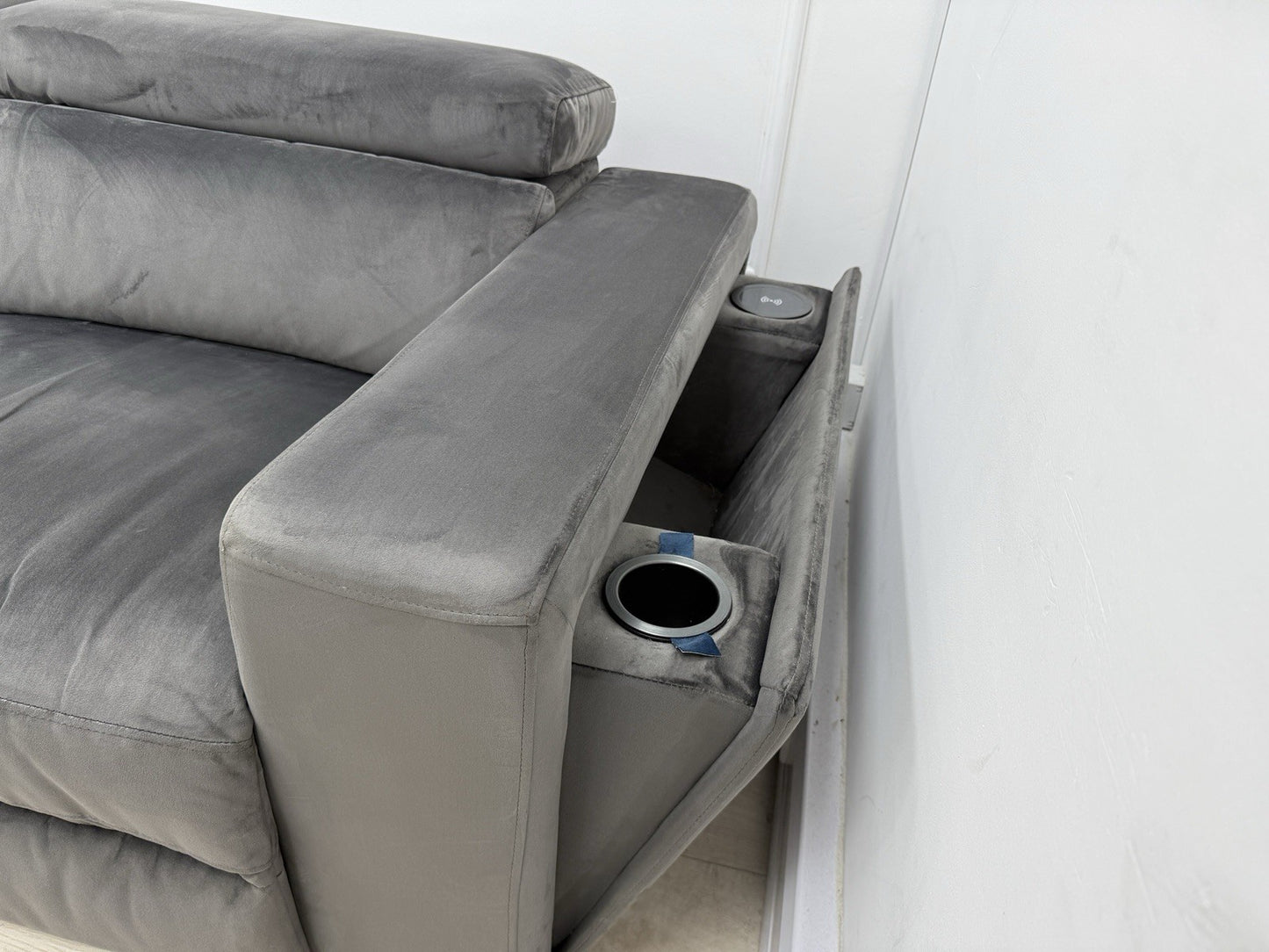 DFS Wander XL 6 Seater Power Recliner In Charcoal Velvet