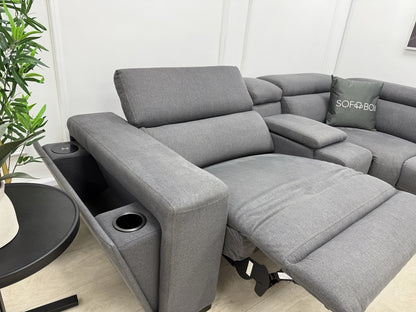 DFS Wander Recliner Corner Sofa Bed In Grey