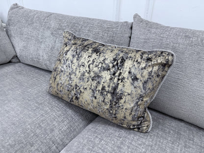 Sofology The Westwood 4 Seater Sofa, Loveseat & Footstool In Silver Chenille