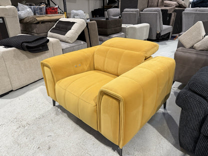 DFS Torren Power Storage Arm Recliner Chair In Mustard