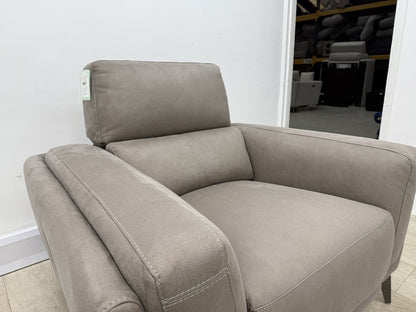 DFS San Mateo Power Recliner Armchair In Pewter Fabric