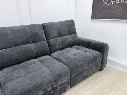 DFS Steller XL Power Chaise Recliner Sofa In Nuova Black Fabric