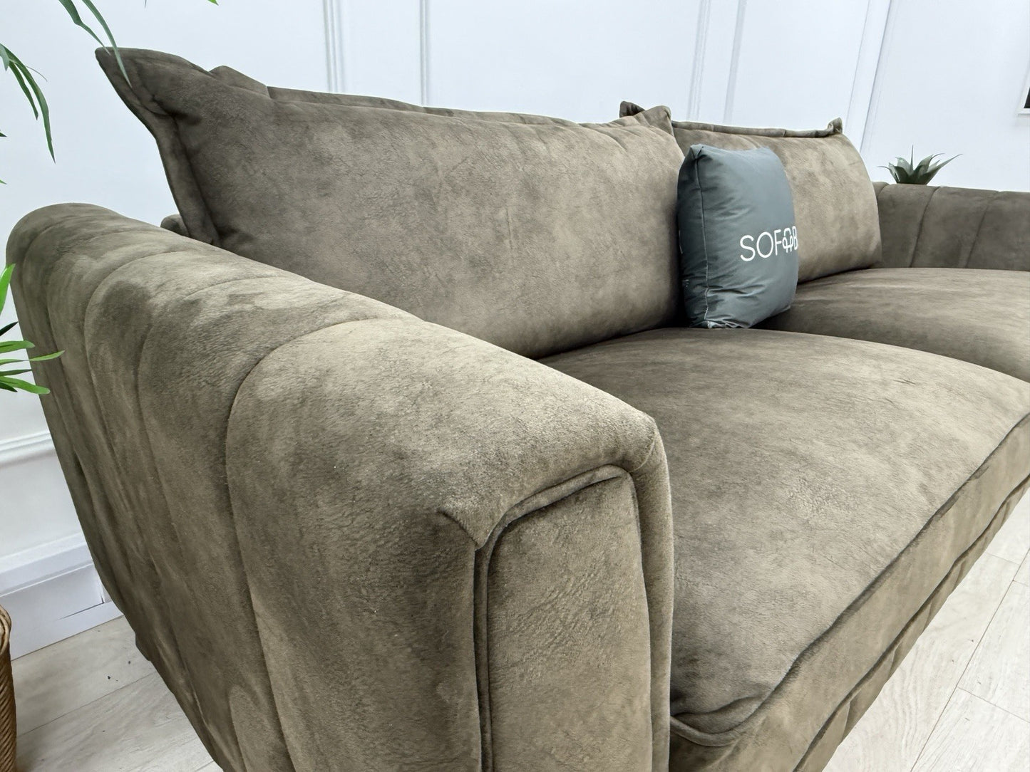 DFS Cherished 4 Seater Sofa In Sage Self Piped Combination