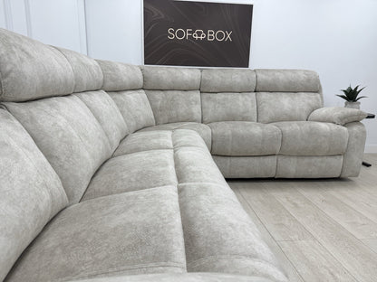 Furniture Village Moreno Power Recliner Corner Sofa In Cream Fabric