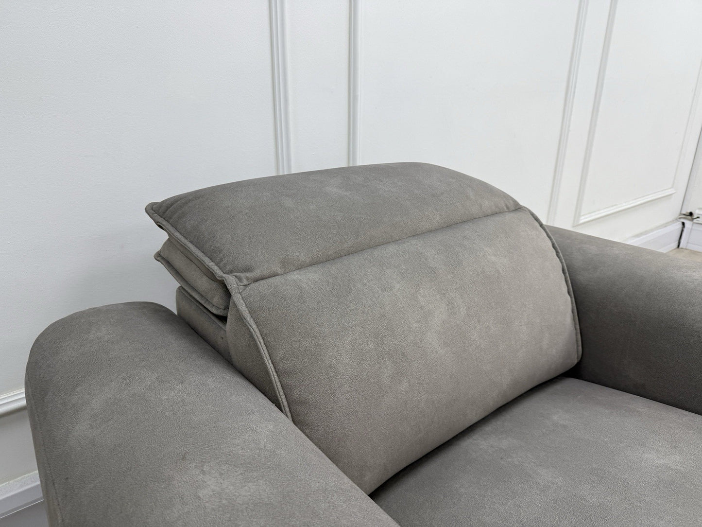 Sofology Premiere Power Recliner Love Seat In Lifestyle Flecked Mocha Fabric
