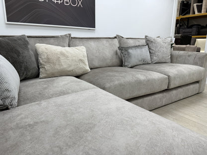 DFS Devine Corner Sofa In Oatmeal Fabric