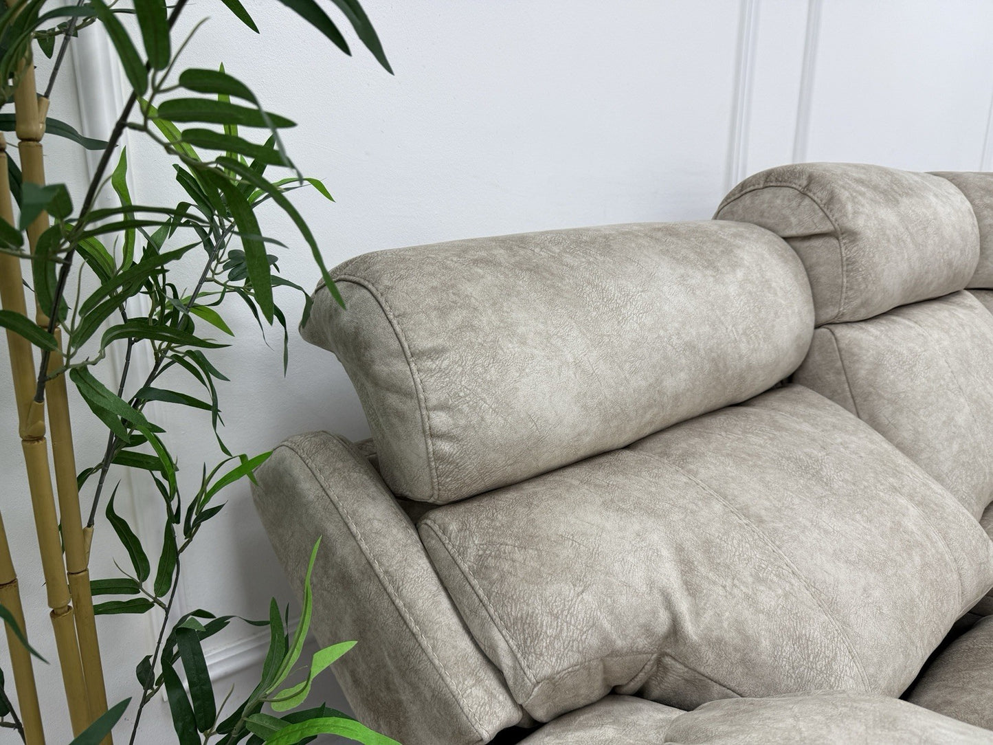 Furniture Village Moreno Power Recliner Corner Sofa In Cream Fabric