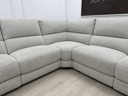 DFS Arwen 2 Corner 2 Power Recliner Corner Sofa In Oyster Fabric