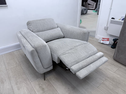 DFS San Mateo Power Recliner Armchair In Fresno Ivory Fabric