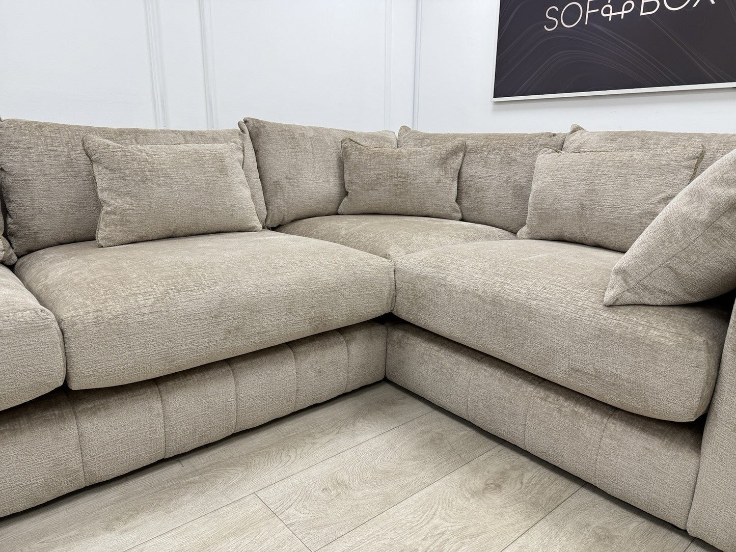 Sofology The Westwood Teddy Chenille Natural Corner Sofa