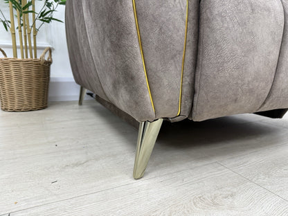 DFS Lidia Power Recliner Chair In Mayson Truffle Fabric