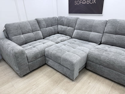 DFS Steller Power Slider Corner Sofa In Mist Grey