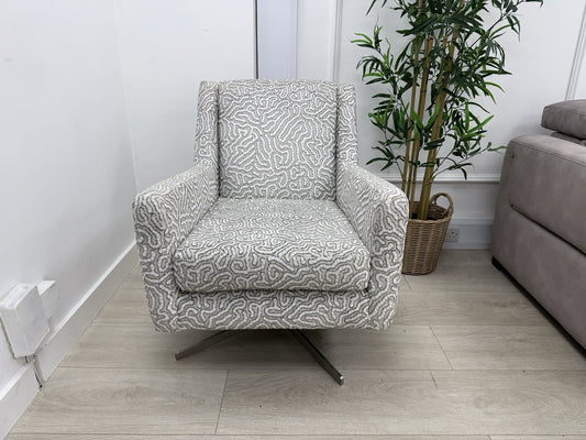 Sofology Majestic Swivel Accent Chair In Camino Truffle