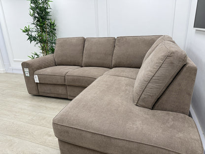 DFS Orka Manual Recliner Corner Sofa In Mocha Fabric