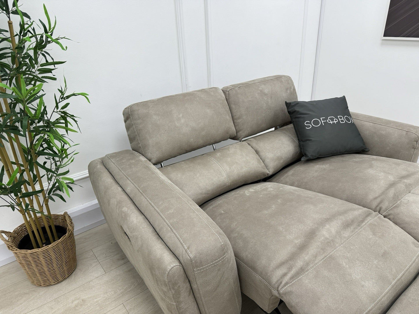 DFS San Mateo 2 Seater Power Recliner Sofa In Arizona Stone
