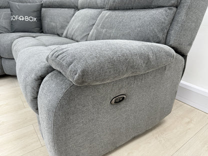 Furniture Village Moreno Power Recliner Corner Sofa In Charcoal Grey