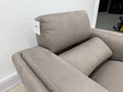 DFS San Mateo Power Recliner Armchair In Pewter Fabric