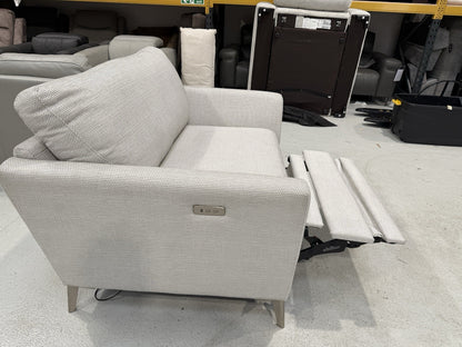 DFS New Libby Motion Cuddler Chair In Silver Fabric