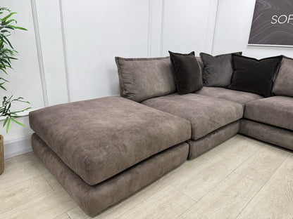 DFS Devine Corner Sofa In Chocolate