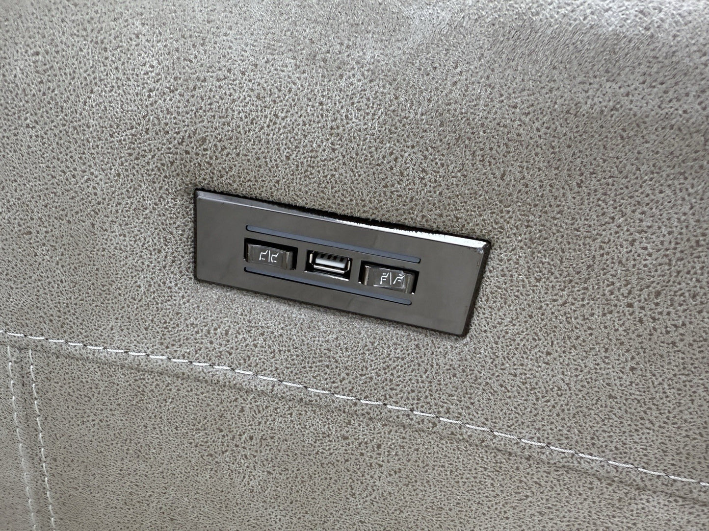 DFS San Mateo Power Recliner Corner Sofa In Arizona Stone Fabric