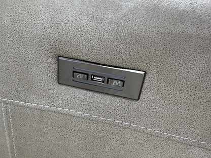 DFS San Mateo Power Recliner Corner Sofa In Arizona Stone Fabric