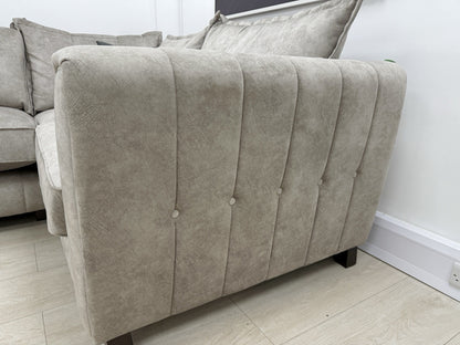 DFS Cherished Corner Sofa & Footstool Set In Oatmeal