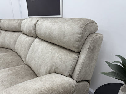 Furniture Village Moreno Power Recliner Corner Sofa In Cream Fabric