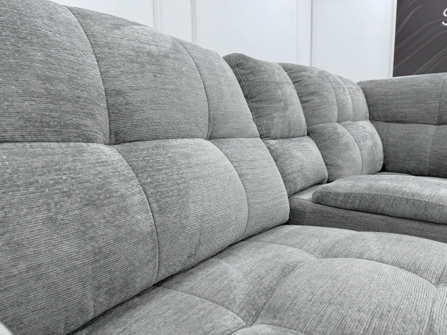 DFS Steller Corner Sofa In Mist Grey