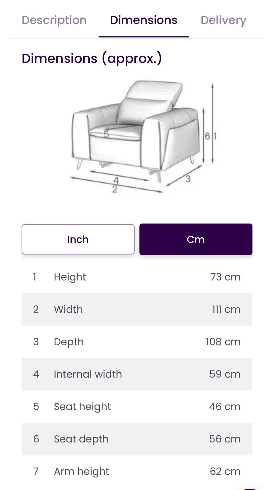 DFS Venosa Heated/Memory/Power Recliner Chair In Smoke Grey Fabric